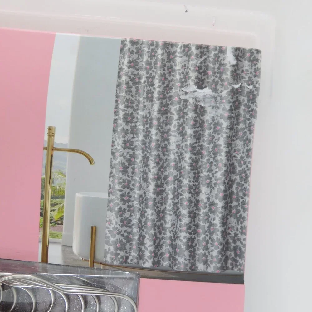(#121) Juicy Couture Shower Curtain with Hooks